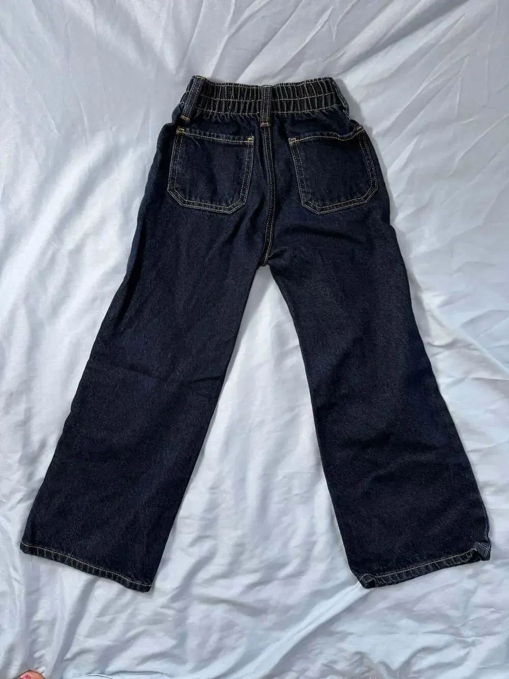 Old Navy Girls High-Rise Baggy Wide-Leg Built-In Tough Jeans